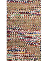 Braided Brown Chindi and Jute Dhurrie - 2