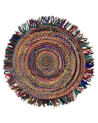 Bohemian Brown Chindi and Jute Dhurrie - 2