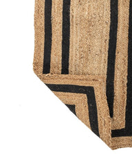 Geometric Brown Jute and Cotton Dhurrie - 5