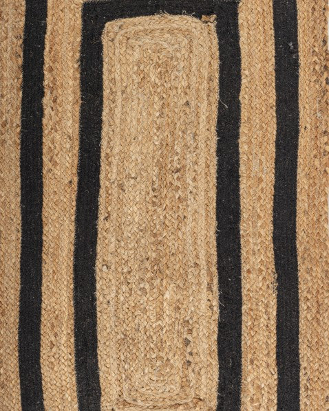 Geometric Brown Jute and Cotton Dhurrie - 6