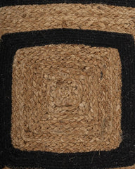 Geometric Brown Jute and Cotton Dhurrie - 5