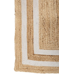 Geometric Brown Jute and Cotton Dhurrie - 4