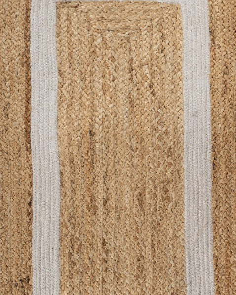 Geometric Brown Jute and Cotton Dhurrie - 6