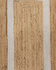 Geometric Brown Jute and Cotton Dhurrie - 6