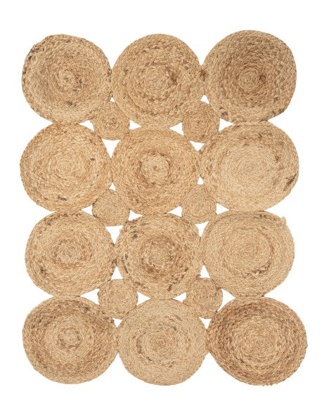 Scalloped Brown Jute Dhurrie - 2