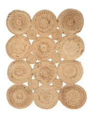 Scalloped Brown Jute Dhurrie - 2