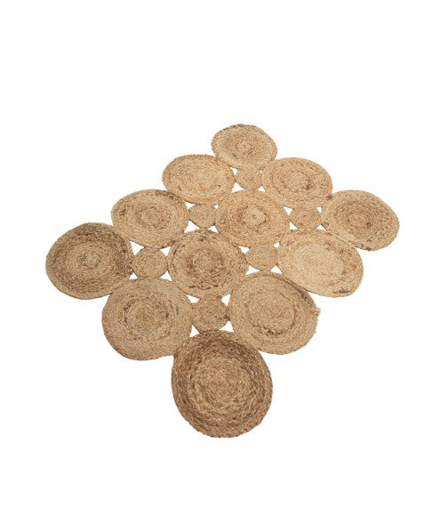 Scalloped Brown Jute Dhurrie - 3