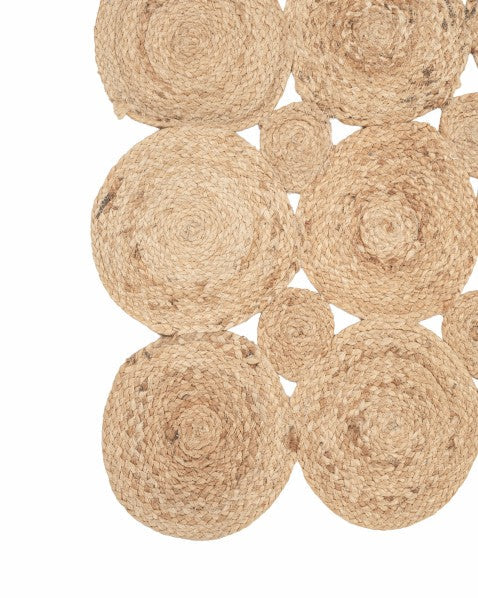 Scalloped Brown Jute Dhurrie - 4