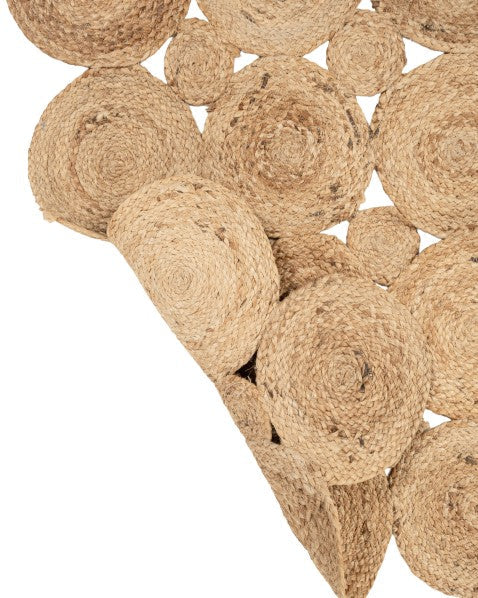 Scalloped Brown Jute Dhurrie - 5