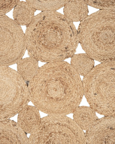 Scalloped Brown Jute Dhurrie - 6