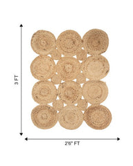 Scalloped Brown Jute Dhurrie - 7