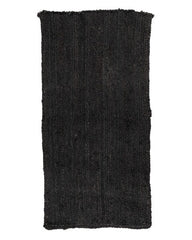 Solid Black Jute Dhurrie - 2
