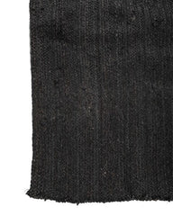 Solid Black Jute Dhurrie - 4
