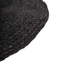 Solid Black Jute Dhurrie - 4