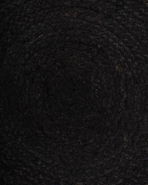 Solid Black Jute Dhurrie - 5