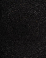 Solid Black Jute Dhurrie - 5