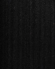 Solid Black Jute Dhurrie - 5