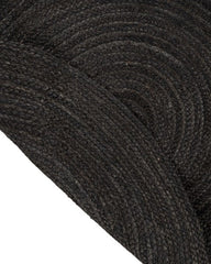 Solid Black Jute Dhurrie - 5