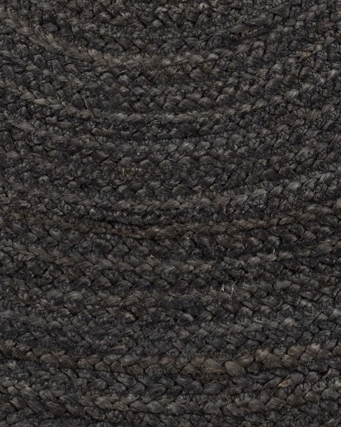 Solid Black Jute Dhurrie - 6