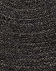 Solid Black Jute Dhurrie - 6