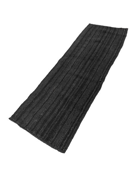 Solid Black Jute Dhurrie - 3