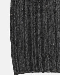 Solid Black Jute Dhurrie - 4