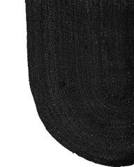 Solid Black Jute Dhurrie - 4