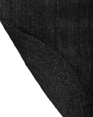 Solid Black Jute Dhurrie - 5