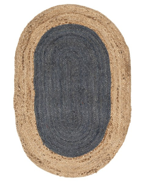 Bordered Brown Jute Dhurrie - 2