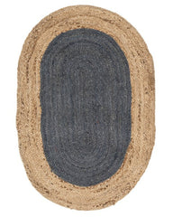 Bordered Brown Jute Dhurrie - 2