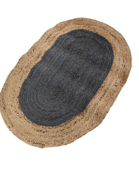 Bordered Brown Jute Dhurrie - 3