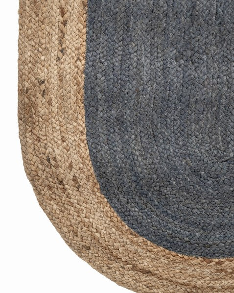 Bordered Brown Jute Dhurrie - 4