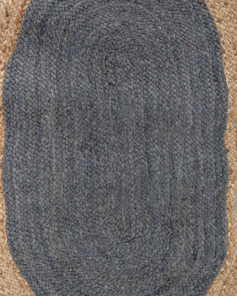 Bordered Brown Jute Dhurrie - 6