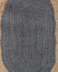 Bordered Brown Jute Dhurrie - 6