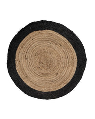 Bordered Brown Jute Dhurrie - 2