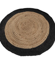 Bordered Brown Jute Dhurrie - 3