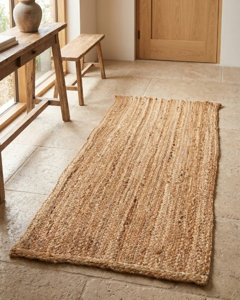 Textured Brown Jute Dhurrie - 1