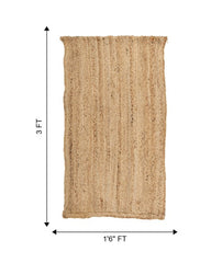 Textured Brown Jute Dhurrie - 7