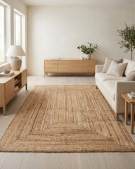 Braided Brown Jute Dhurrie - 1