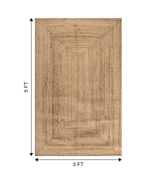 Braided Brown Jute Dhurrie - 7