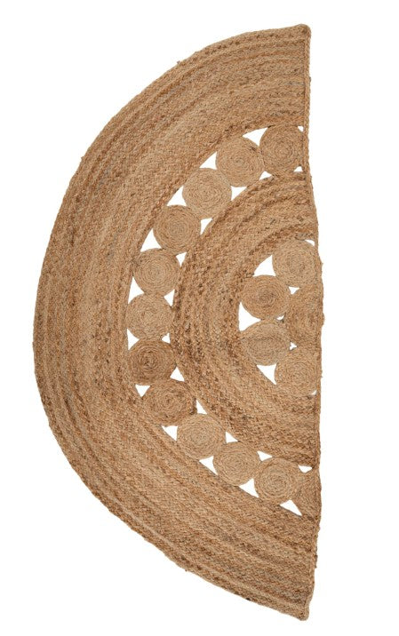 Braided Solid Brown Jute Dhurrie - 2