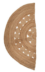 Braided Solid Brown Jute Dhurrie - 2