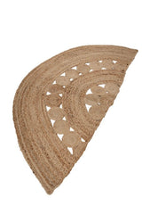 Braided Solid Brown Jute Dhurrie - 3