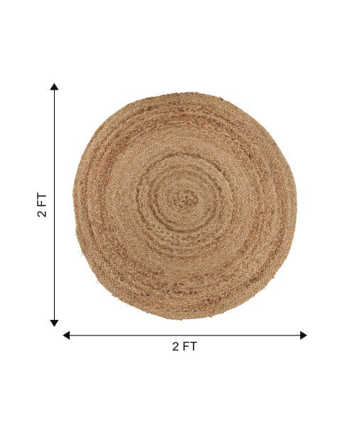 Braided Brown Jute Dhurrie - 6