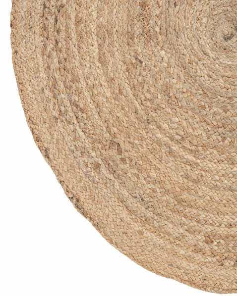 Solid Brown Jute Dhurrie - 4