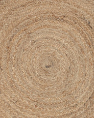 Solid Brown Jute Dhurrie - 6