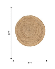 Solid Brown Jute Dhurrie - 7