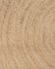 Fringed Brown Jute Dhurrie - 6