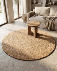 Solid Brown Jute Dhurrie - 1