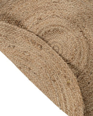 Solid Brown Jute Dhurrie - 5